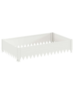 Bordura per Prato 100 x 60 x 20 cm Acciaio Bianco 2