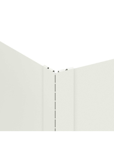 Bordura per Prato 100 x 60 x 20 cm Acciaio Bianco