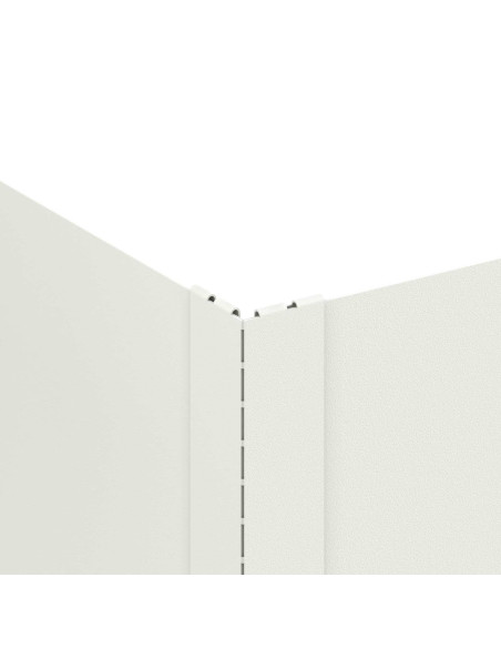 Bordura per Prato 100 x 60 x 20 cm Acciaio Bianco