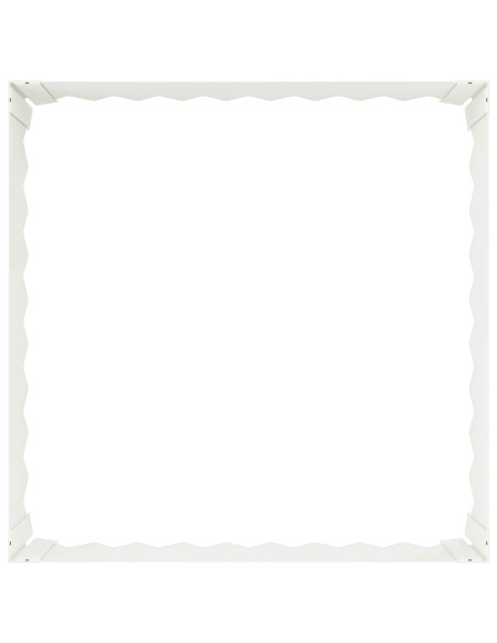 Bordura per Prato 60 x 60 x 20 cm Acciaio Bianco