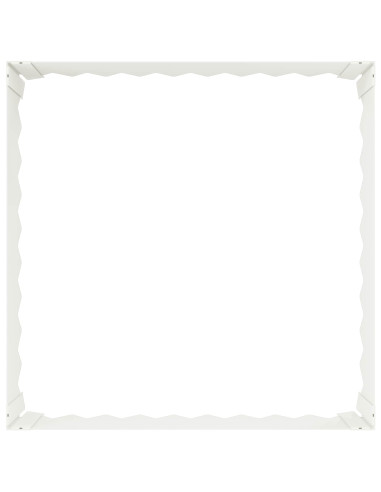 Bordura per Prato 4 pz 60 x 60 x 20 cm Acciaio Bianco