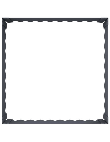 Bordura per Prato 4 pz 60 x 60 x 20 cm Acciaio Antracite