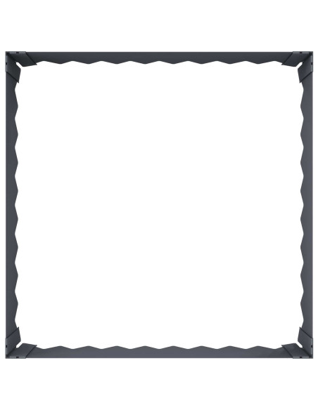 Bordura per Prato 4 pz 60 x 60 x 20 cm Acciaio Antracite