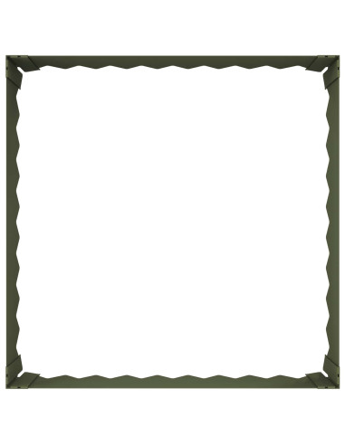 Bordura per Prato 60 x 60 x 20 cm Acciaio Verde Oliva