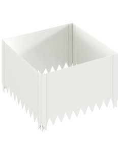 Bordura per Prato 60 x 60 x 35 cm Acciaio Bianco 2