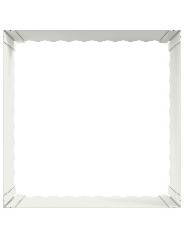 Bordura per Prato 60 x 60 x 35 cm Acciaio Bianco