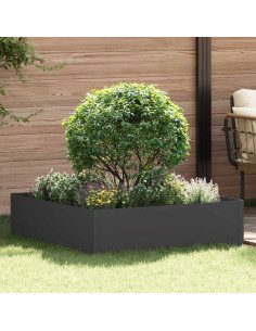 Bordura per Prato 100 x 100 x 35 cm Acciaio Nero