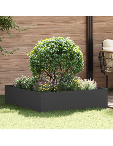 Bordura per Prato 100 x 100 x 35 cm Acciaio Nero