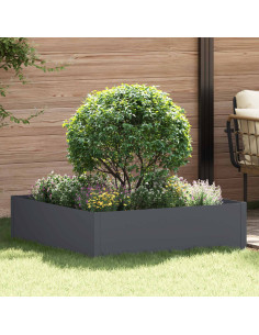 Bordura per Prato 100 x 100 x 35 cm Acciaio Antracite