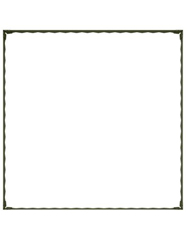 Bordura per Prato 100 x 100 x 20 cm Acciaio Verde Oliva