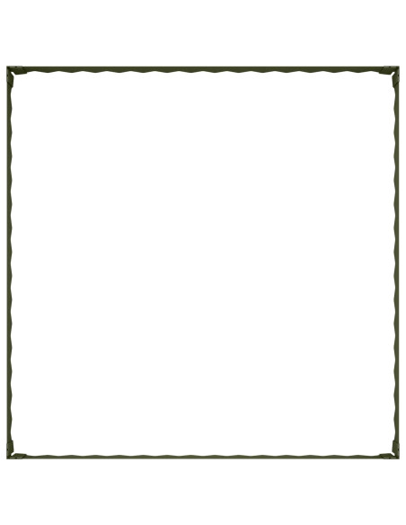 Bordura per Prato 100 x 100 x 20 cm Acciaio Verde Oliva