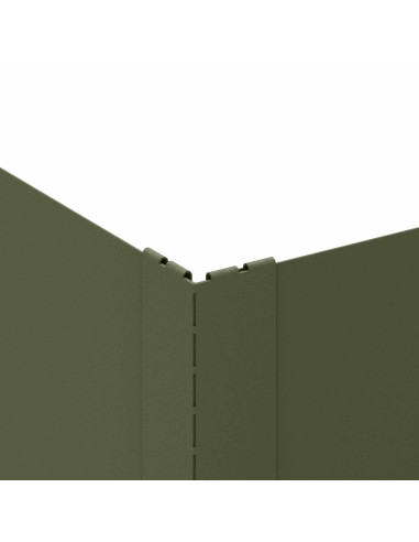Bordura per Prato 100 x 100 x 20 cm Acciaio Verde Oliva