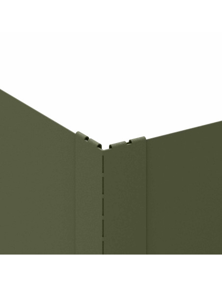 Bordura per Prato 100 x 100 x 20 cm Acciaio Verde Oliva