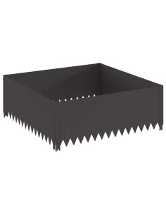 Bordura per Prato 100 x 100 x 35 cm Acciaio Nero 2