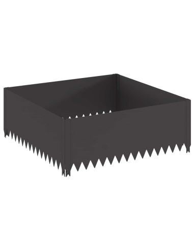 Bordura per Prato 100 x 100 x 35 cm Acciaio Nero