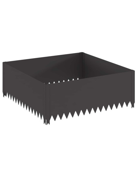 Bordura per Prato 100 x 100 x 35 cm Acciaio Nero