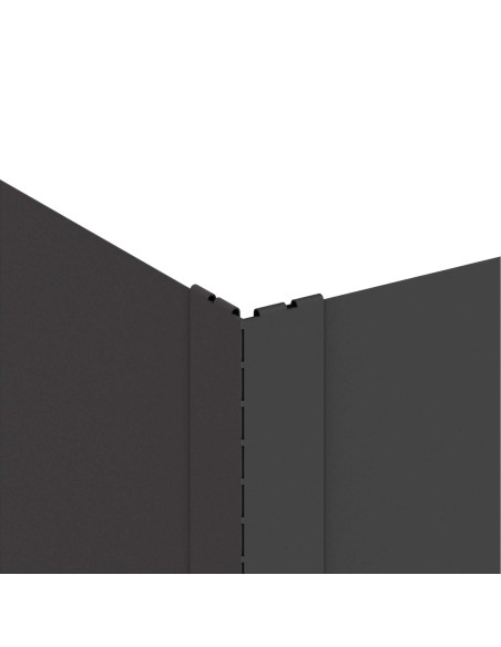 Bordura per Prato 100 x 100 x 35 cm Acciaio Nero