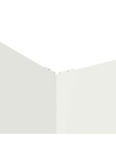 Bordura per Prato 100 x 100 x 35 cm Acciaio Bianco