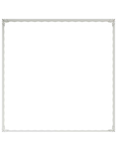 Bordura per Prato 4 pz 100 x 100 x 35 cm Acciaio Bianco