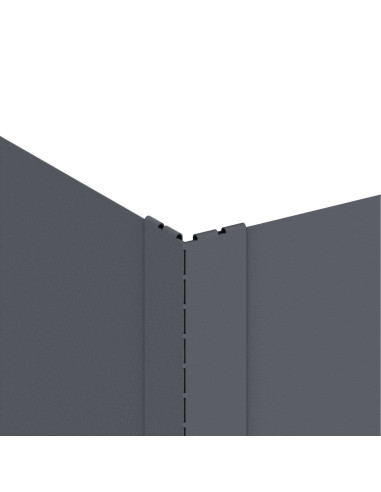 Bordura per Prato 100 x 100 x 35 cm Acciaio Antracite