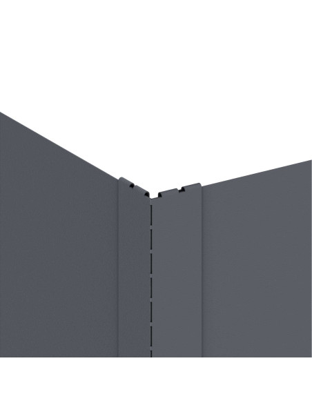 Bordura per Prato 100 x 100 x 35 cm Acciaio Antracite