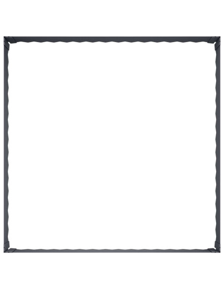 Bordura per Prato 4 pz 100 x 100 x 35 cm Acciaio Antracite