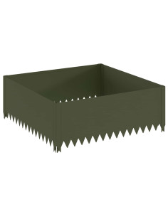 Bordura per Prato 100 x 100 x 35 cm Acciaio Verde Oliva 2