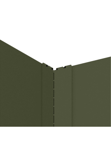 Bordura per Prato 100 x 100 x 35 cm Acciaio Verde Oliva