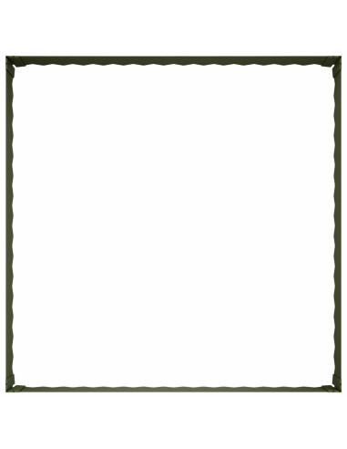 Bordura per Prato 4 pz 100 x 100 x 35 cm Acciaio Verde Oliva