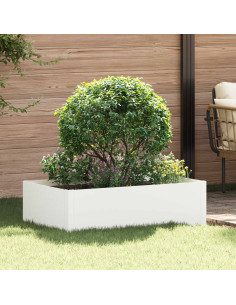 Bordura per Prato 100 x 60 x 35 cm Acciaio Bianco