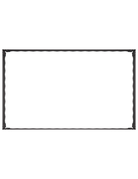 Bordura per Prato 4 pz 100 x 60 x 35 cm Acciaio Nero