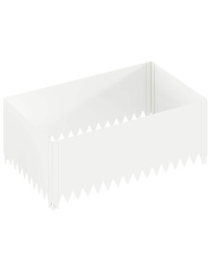 Bordura per Prato 100 x 60 x 35 cm Acciaio Bianco 2