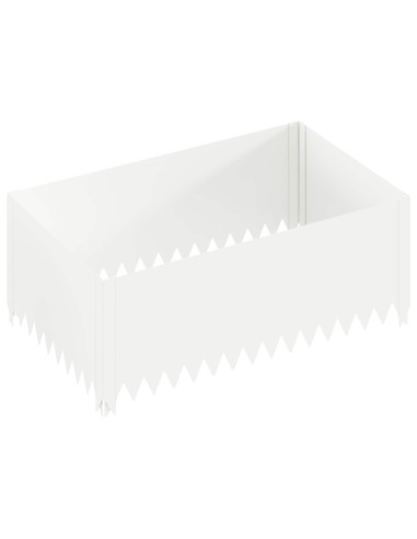 Bordura per Prato 100 x 60 x 35 cm Acciaio Bianco