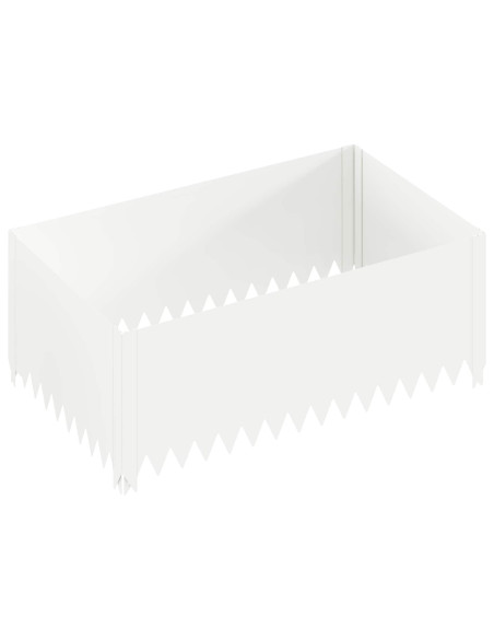 Bordura per Prato 100 x 60 x 35 cm Acciaio Bianco