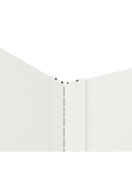Bordura per Prato 100 x 60 x 35 cm Acciaio Bianco