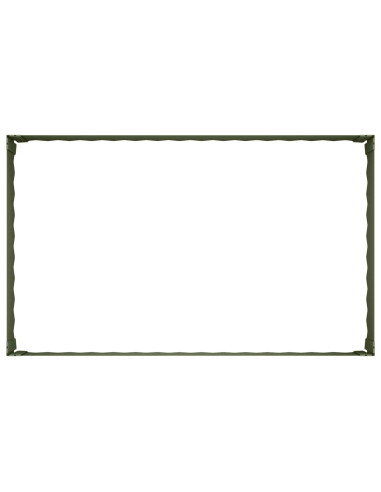 Bordura per Prato 4 pz 100 x 60 x 35 cm Acciaio Verde Oliva