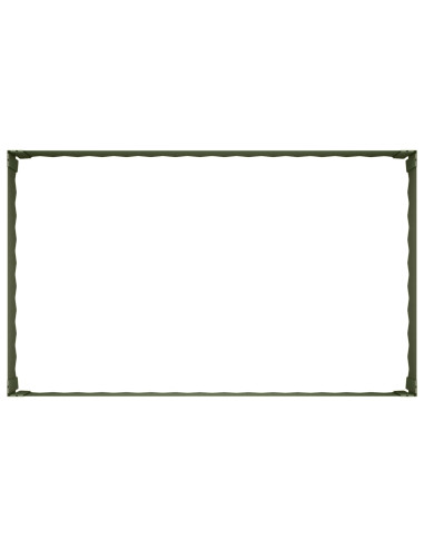 Bordura per Prato 4 pz 100 x 60 x 35 cm Acciaio Verde Oliva