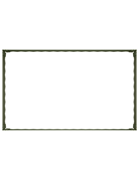 Bordura per Prato 4 pz 100 x 60 x 35 cm Acciaio Verde Oliva