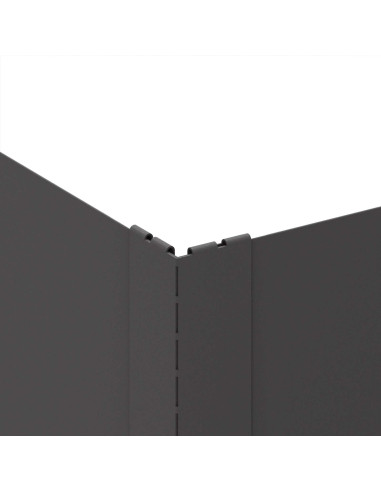 Bordura per Prato 100 x 100 x 20 cm Acciaio Nero