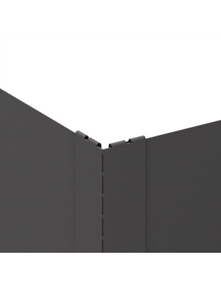Bordura per Prato 100 x 100 x 20 cm Acciaio Nero