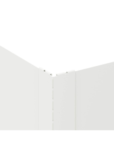 Bordura per Prato 100 x 100 x 20 cm Acciaio Bianco