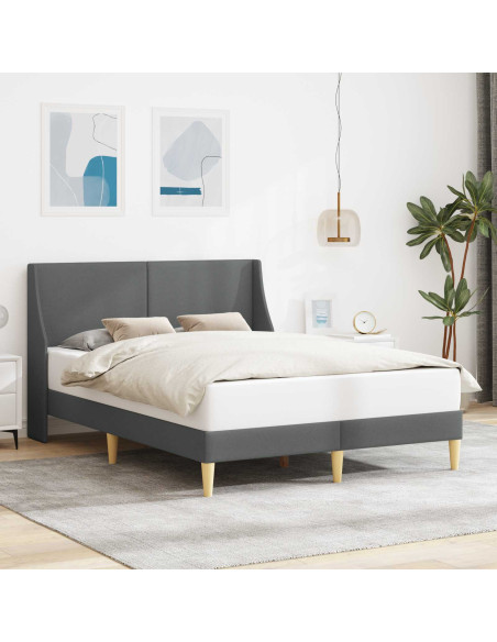 Struttura del letto Grigio Scuro 137 x 190 cm Tessuto