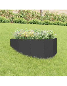 Bordura per Prato 100 x 45 cm Acciaio Nero