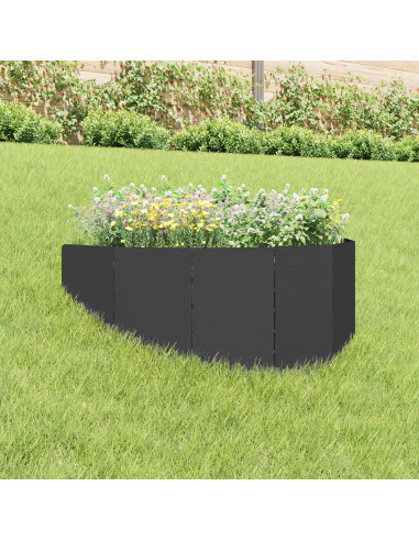Bordura per Prato 100 x 45 cm Acciaio Nero