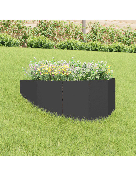 Bordura per Prato 100 x 45 cm Acciaio Nero