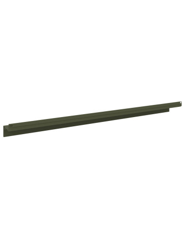 Bordura per Prato 20 pz 100 x 10 x 8 cm Acciaio Verde Oliva