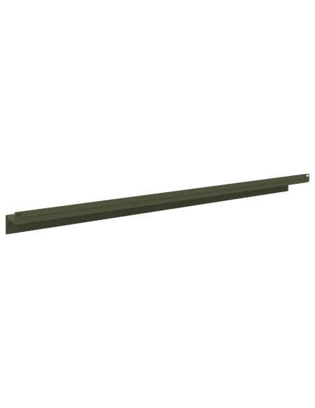 Bordura per Prato 30 pz 100 x 10 x 8 cm Acciaio Verde Oliva