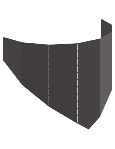 Bordura per Prato 100 x 45 cm Acciaio Nero