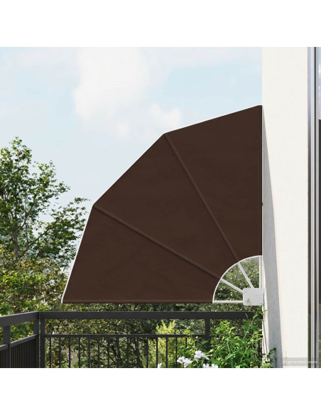 Schermo di Privacy per Balcone 115 x 115 cm Poliestere Marrone