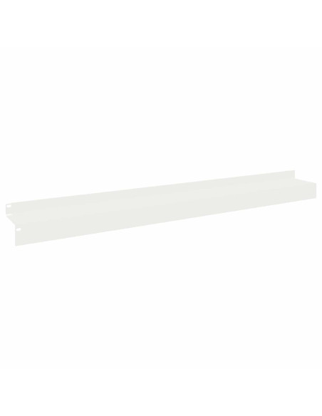 Bordura per Prato 10 pz 100 x 10 x 8 cm Acciaio Bianco